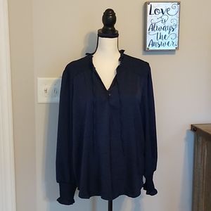 Alex and Lily Navy blouse